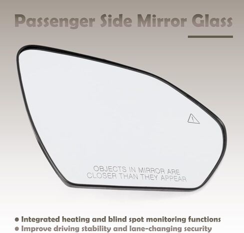 87621N9010 Passenger Side Mirror Glass Compatible with Hyundai Tucson Santa Cruz 2022 2023 2024 2025 2026 Replace 87621N9020 87621N9030, with Heated Blind Spot Detection in Kuwait