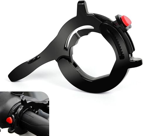 معزز الرحلات البحرية للدراجة النارية، صمام خانق كروز مضاد للانزلاق وموفر للعمالة بالإضافة إلى مشبك المقود، قطع غيار قابلة للتعديل، مناسبة لمعظم الدراجات النارية (أسود) in Kuwait