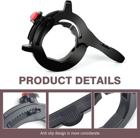 معزز الرحلات البحرية للدراجة النارية، صمام خانق كروز مضاد للانزلاق وموفر للعمالة بالإضافة إلى مشبك المقود، قطع غيار قابلة للتعديل، مناسبة لمعظم الدراجات النارية (أسود) in Kuwait