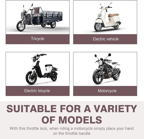 معزز الرحلات البحرية للدراجة النارية، صمام خانق كروز مضاد للانزلاق وموفر للعمالة بالإضافة إلى مشبك المقود، قطع غيار قابلة للتعديل، مناسبة لمعظم الدراجات النارية (أسود) in Kuwait