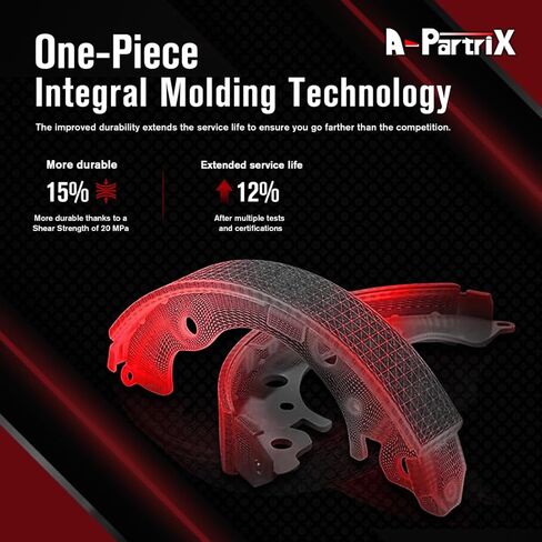 1 Set of Emergency Parking Brake Shoes Rear Brakes kit fits INFINITI M45 4.5L 2003 2004 2006-2010, fits Nissan X-Trail 2.5L 2002-2007, fits INFINITI EX35 3.5L 2008-2012 in Kuwait