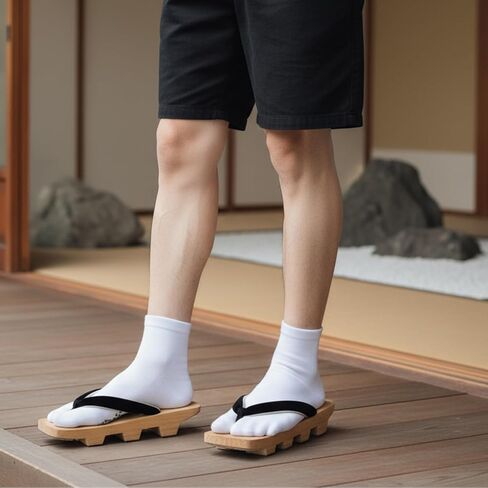 4Pairs Japan Tabi Socks with Anti-slip Dots, Elastic Cotton Split Toe Socks for Flip Flop Unisex Japanese Toe Separated Sock for Men Women in Saudi Arabia