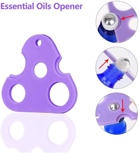 Easytle 96 Pack Essential Oil Roller Bottles 5ml Blue Glass, Reusable, Leak-Proof, UV Protection, Travel & Personal Care, 384 Labels, 8 Opener, 16 Funnels, 16 Droppers in Kuwait