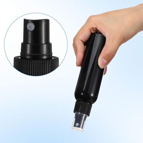 30 Pack Black Empty Spray Bottles, 4oz Plastic Fine Mist Spraying Bottles Small Refillable Sprayer Liquid Containers Portable Misters with Cap Travel Bottle for Perfume, Cleaning, Essential Oil in Kuwait