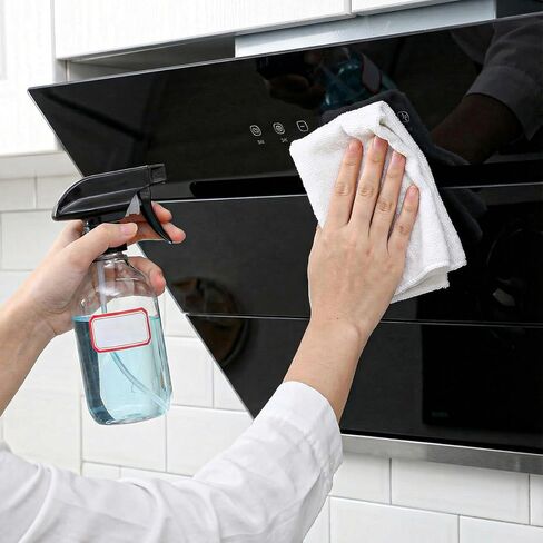 15 Pack Plastic Spray Bottles Bulk 100z/300ml Heavy Duty Spraying Bottles with Stickers Empty Mist Water Sprayer Refillable Containers for Cleaning Solutions, Essential Oils, Hair, Cooking (Clear) in Kuwait