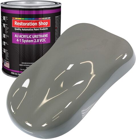 Restoration Shop - Dove Gray Acrylic Urethane Auto Paint - Gallon Paint Color Only - Professional Single Stage High Gloss Automotive, Car, Truck Coating, 2.8 VOC in Kuwait