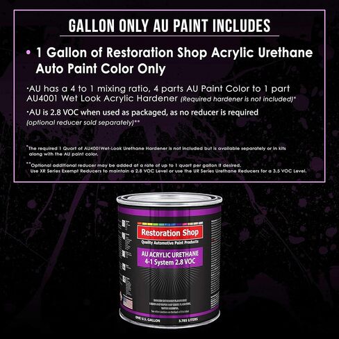 Restoration Shop - Dove Gray Acrylic Urethane Auto Paint - Gallon Paint Color Only - Professional Single Stage High Gloss Automotive, Car, Truck Coating, 2.8 VOC in Kuwait