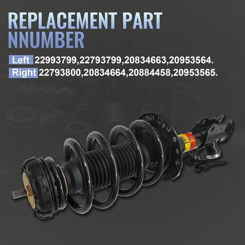 LUFT MEISTER 22993799 22793800 2 PCS Front Shock Absorber Assy W/Electric Compatible with Cadillac SRX 2.8 3.0 3.6 2010-2016 23163721,22793799, 20834663,20834664, 20884458 in Kuwait