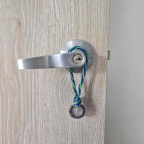 St Benedict Medal Home Blessing Door Hanger House Car Office Protection Wall Decor Catholic Gift Hanging Charm San Benito Bendicion Hogar (Blue - Green) in Saudi Arabia