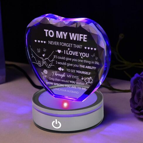 هدايا عيد ميلاد الأم من IFOLAINA من ابنتها إلى أمي هدايا تذكارية على شكل قلب كريستالي لعيد الميلاد وعيد الأم وعيد الشكر محفور عليه اقتباس الأم in Kuwait