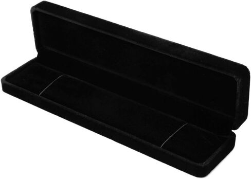 Black Jewelry Box Long Pearl Necklace Bracelet Box Engagement Wedding Gift Jewellery Storage Presentation Boxes Velvet in Kuwait