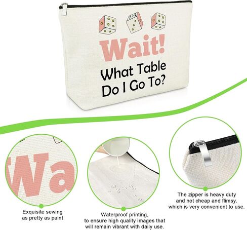 حقيبة مكياج من لعبة بونكو، هدايا بونكو المضحكة للعبة النرد، عاشق المقامرة، حقيبة مستحضرات التجميل، هدية مقامر لأفضل صديق، أخت، هدية عيد الميلاد لعشاق الكازينو، حقيبة مستحضرات التجميل للسفر in Kuwait