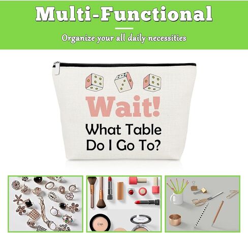 حقيبة مكياج من لعبة بونكو، هدايا بونكو المضحكة للعبة النرد، عاشق المقامرة، حقيبة مستحضرات التجميل، هدية مقامر لأفضل صديق، أخت، هدية عيد الميلاد لعشاق الكازينو، حقيبة مستحضرات التجميل للسفر in Kuwait