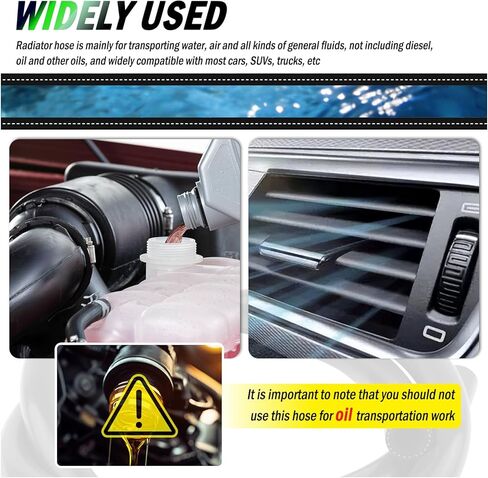 خرطوم سخان 5 أقدام 5/8 مع معرف 16 مم وOD 24 مم، خرطوم سخان سيليكون 5/8 لنقل الماء/المبرد/الهواء، خراطيم تبريد عالمية ملحقات السيارة مع ضغط انفجار 246 رطل لكل بوصة مربعة in Kuwait