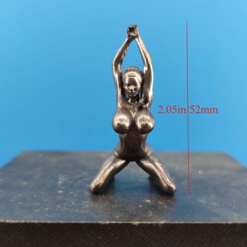 Black Brass Sexy Kneeling Posture Yoga Posture Beauty Female Girl Statue,Metal Yoga Nude Woman Sculpture Figurines Miniatures Body Art Crafts Desktop Car Ornaments in Saudi Arabia
