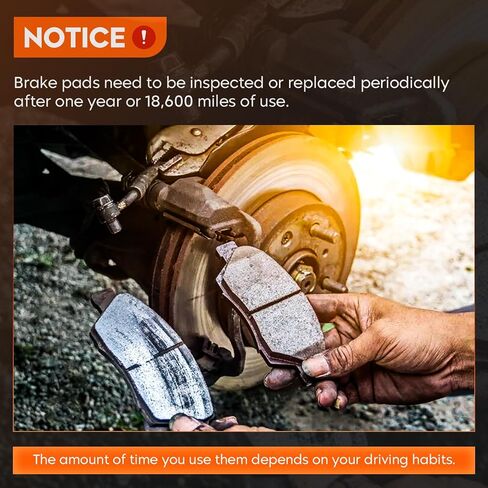 طقم تيل مكابح أمامية وخلفية شبه معدنية لسيارة دودج جراند كارافان 2012-2020، رحلة 2012-2020، لكرايسلر تاون آند كانتري 2012-2016، 8 قطع in Kuwait