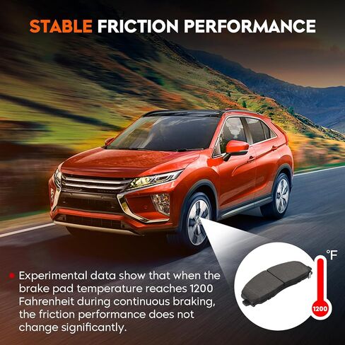 طقم تيل مكابح أمامية وخلفية شبه معدنية لسيارة دودج جراند كارافان 2012-2020، رحلة 2012-2020، لكرايسلر تاون آند كانتري 2012-2016، 8 قطع in Kuwait