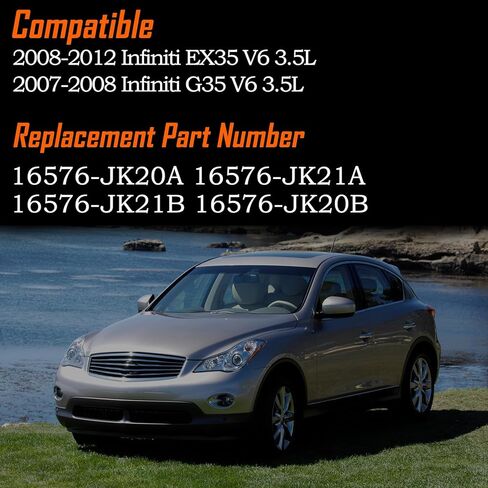 Air Intake Hose Left and Right Side Compatible with Infiniti EX35 2008-2012 G35 2007-2008 3.5L V6 Intake Filter Tube Replace# 16576-JK20A 16576-JK21A 16576-JK21B Air Intake Duct Tube Boot in Kuwait
