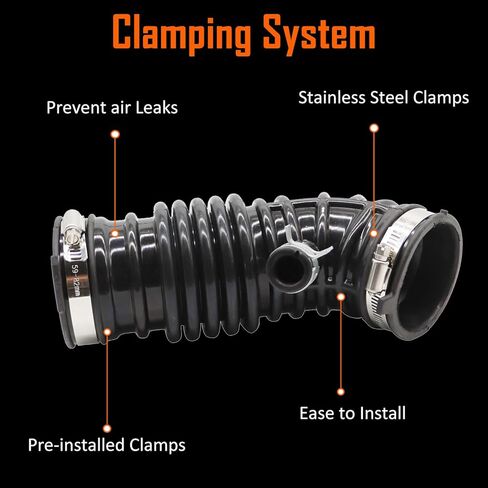 Air Intake Hose Left and Right Side Compatible with Infiniti EX35 2008-2012 G35 2007-2008 3.5L V6 Intake Filter Tube Replace# 16576-JK20A 16576-JK21A 16576-JK21B Air Intake Duct Tube Boot in Kuwait