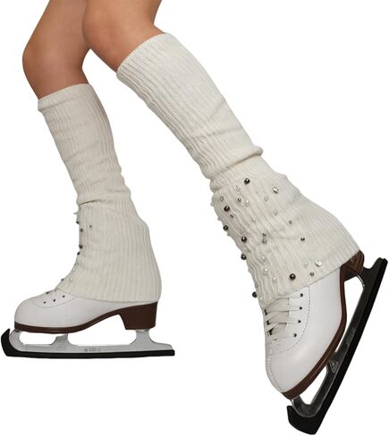 Figure Skating Leg Warmers Colorful Knit Design One Size Fits All Thermal Protection for Women and Kids Training in Saudi Arabia