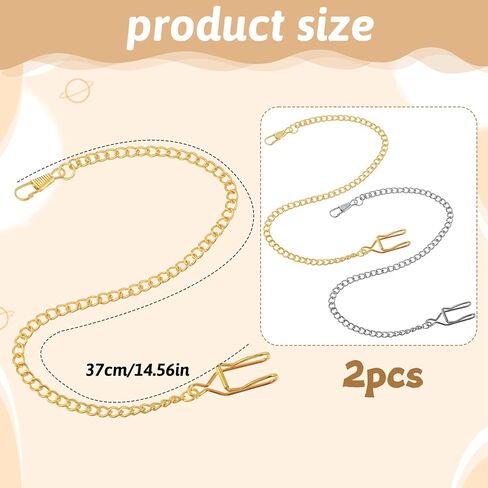 Pocket Watch Chains, 2 Pcs Pocket Watch Chains Vintage Alloy Chain Accessory for Pocket-Watch (Gold and Silver) in Kuwait
