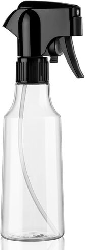 Plastic Spray Bottles 12oz Continuous Spray Bottle Mist Spraying Heavy Duty Empty Water Spray Bottles for Hair, Cleaning Solutions, Plants，Essential Oils (Clear-1pcs) in Kuwait