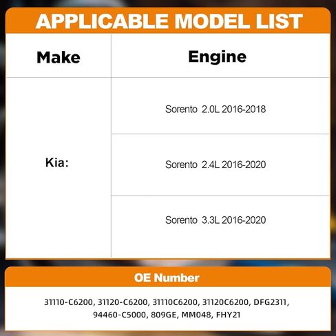 Electric Fuel Pump Assembly Compatible With Kia Sorento 2016 2017 2018 2019 2020 2.0L L4 2.4L 3.3L V6 Replaces 31120-C6200 31110C6200 in Kuwait