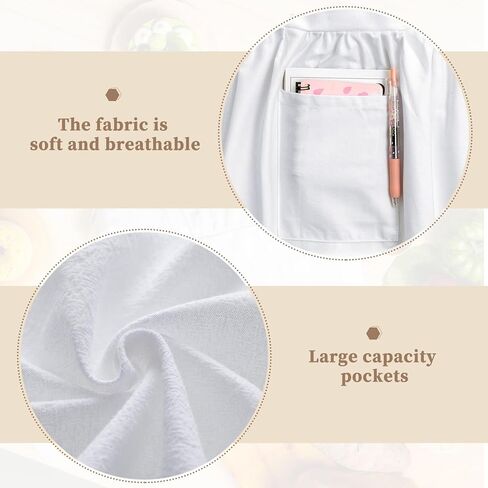 Hercicy 3 Pieces Colonial Costume Set White Mob Cap Bonnet Shawl Waist Apron Pilgrim Costume Accessories for Women Girls (Long Style) in Saudi Arabia