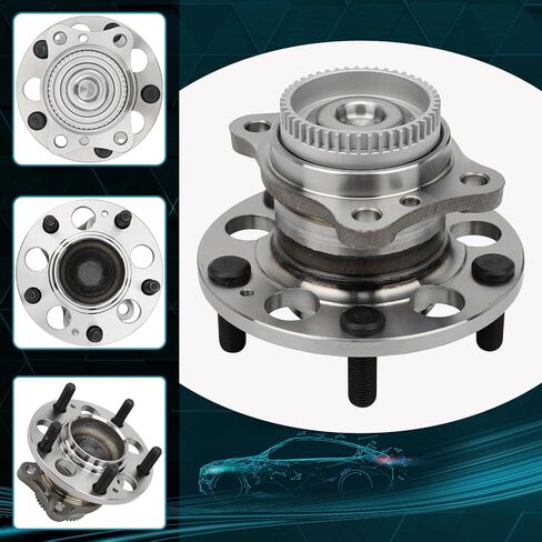 IRONTEK محور العجلة الخلفية ومجموعة المحمل 512492 متوافقة مع Hyundai 2012-2017 Veloster/2013-2014 Elantra Coupe/2011-2016 Elantra/2013-2017 Elantra GT، مع ABS 5 عروات مجموعة محور العجلة قطعة واحدة in Saudi Arabia