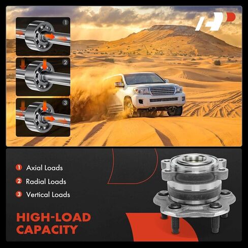 A-Premium 2 × محمل العجلة الخلفية ومجموعة المحور مع 5 عروات متوافقة مع Nissan GT-R GTR 2015-2021 in Saudi Arabia