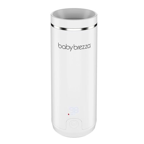 Baby Brezza Superffast Portable Bott Botture أكثر دفئًا - 50 ٪ أسرع - حليب الأم أكثر دفئًا ودفءًا - آمنًا ، وحتى تسخين - حتى 9 أوقية - بدون محولات ، أبيض in Kuwait