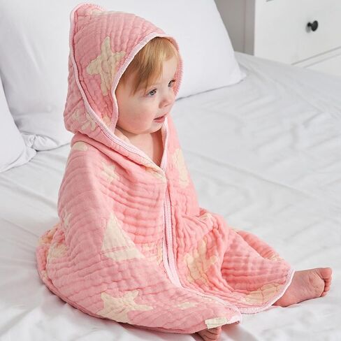 منشفة مقنعين فائقة الشحن - 32 × 32 بوصة ، مثالية للحمام والشاطئ ، مناسبة لكل من الأولاد والبنات من الأطفال حديثي الولادة إلى الأطفال الصغار in Kuwait