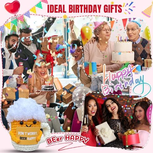 25PCS Positive Crochet Animals Bulk Easter Basket Stuffers Essentials, Inspirational Crochet Animals Birthday Gifts for Women Men Him Her Mom Friends, Team Gifts for Staff Teacher Appreciation in Kuwait