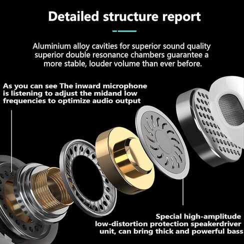 2 عبوات سماعات أذن ، سماعات سماعات الرأس السلكية في الأذن الميكروفون ومقاطع الصوت ، صوت قوي ، متوافق مع أجهزة Apple/iPhone/iPad/iPod/Computer/MP3/Android/معظم أجهزة الصوت 3.5 مم in Kuwait