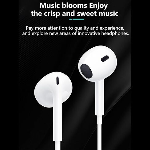 2 عبوات سماعات أذن ، سماعات سماعات الرأس السلكية في الأذن الميكروفون ومقاطع الصوت ، صوت قوي ، متوافق مع أجهزة Apple/iPhone/iPad/iPod/Computer/MP3/Android/معظم أجهزة الصوت 3.5 مم in Kuwait