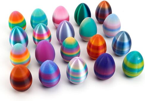 3D Printing Bunny Egg Ornament Set - Articulated Rabbit Models, Perfect Desk Decor for Bedroom Office Study Room（Random Color） in Saudi Arabia