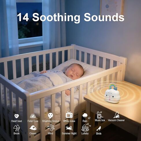 آلة صوت ضوضاء بيضاء محمولة Smily Mia للطفل | الأطفال الصغار | أطفال ، شوش الطفل | النوم مع ضوء الليل ، أساسيات الطفل | in Kuwait