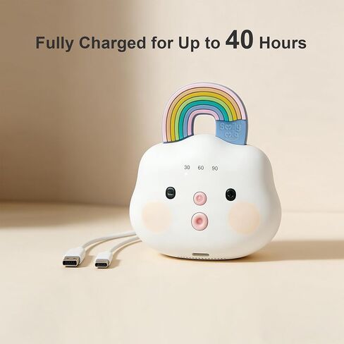 آلة صوت ضوضاء بيضاء محمولة Smily Mia للطفل | الأطفال الصغار | أطفال ، شوش الطفل | النوم مع ضوء الليل ، أساسيات الطفل | in Kuwait