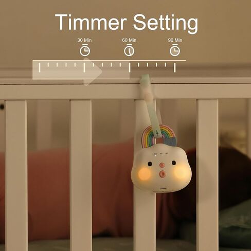 آلة صوت ضوضاء بيضاء محمولة Smily Mia للطفل | الأطفال الصغار | أطفال ، شوش الطفل | النوم مع ضوء الليل ، أساسيات الطفل | in Kuwait