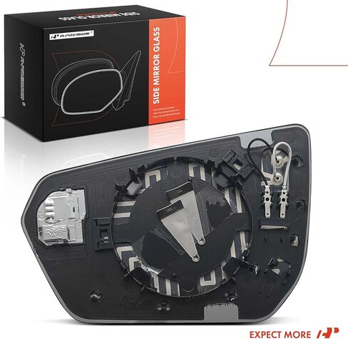 A-Premium Right Passenger Side Heated Mirror Glass with Backing Plate - Compatible with Chevrolet Equinox & GMC Terrain, 2018-2023 - Exterior Side View Convex Mirror with Blind Spot Detection in Saudi Arabia