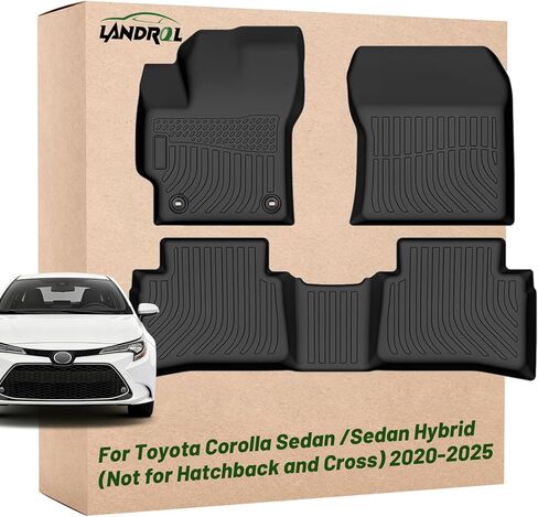 Cars Floor Mats Replacement for for Toyota Corolla Sedan/Sedan Hybrid (Not for Hatchback and Cross) 2020-2025 Custom Fit Carpets Durable TPE All Weather Protection Liners in Kuwait