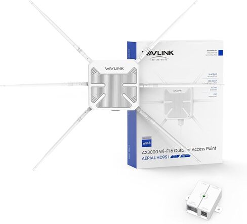 WAVLINK N300 Wireless Outdoor Access Point with PoE Powered, Waterproof, Outdoor Wi-Fi Extender Long Range with AP/Router/Repeater Modes, 11 dBi Directional Antennas in Kuwait