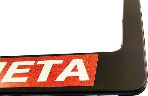 Delta Sigma/Σ Theta Text Decal Plastic License Plate Frame [Black - Car/Truck] - ID#13618 in Saudi Arabia
