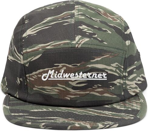 Midwesterner Embroidered 5 Panel Cap - Camo, Black, Khaki in Saudi Arabia
