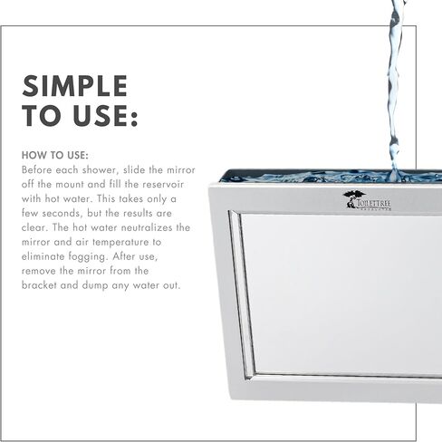 ToiletTree Products Original LED Fogless Shower Mirror with Squeegee in Kuwait