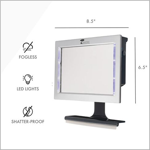 ToiletTree Products Original LED Fogless Shower Mirror with Squeegee in Kuwait