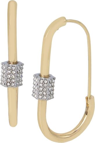 AllSaints Women's Pavé Carabiner Hoop Earrings in Kuwait