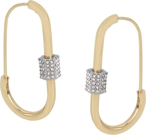 AllSaints Women's Pavé Carabiner Hoop Earrings in Kuwait