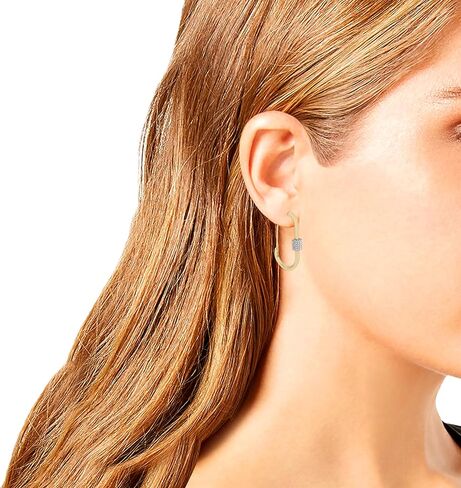 AllSaints Women's Pavé Carabiner Hoop Earrings in Kuwait