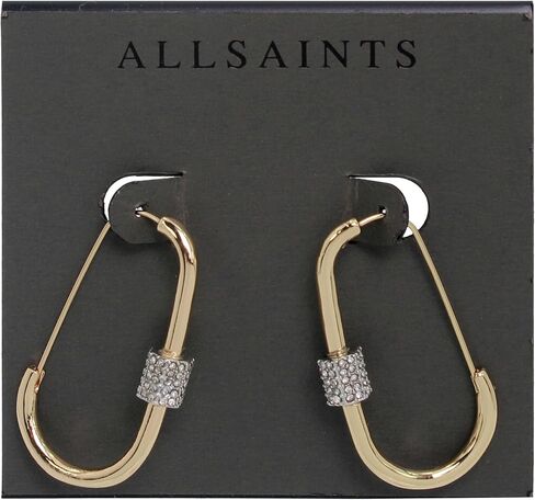 AllSaints Women's Pavé Carabiner Hoop Earrings in Kuwait